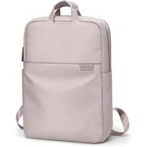 Sac &Agrave; Dos Femme Pour Ordinateur Portable 17 Pouces, Sac Pc Portable Pour Affaire Travail Coll&egrave;ge Voyage, Sac &Eacute;cole L&eacute;ger, Rose Gris - Neuf