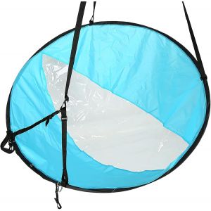 Letnerny-Kayak Sail Kit 108 Cm Kayak Voile &Agrave; Vent Pagaie Pliable D&eacute;pla&ccedil;able Descendant Voile Portable Cano&euml;s Popup Descendant Voile Kit Kayak Accessoires Pour Bateaux Kayaks Cano&euml;s Pneumatiques (Bleu - Neuf