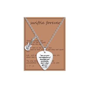 Collier M&eacute;diator En Acier Inoxydable Avec Citation Pour Les M&eacute;lomanes - Neuf