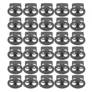 30pcs Serrures De Cordon En M&eacute;tal Fin Ressort Arr&ecirc;t Des Arr&ecirc;ts &Agrave; Bascule Filet L&eacute;ger De Longe R&eacute;sistant &Agrave; La Bascule Pour Cordon De Serrage V&ecirc;tements Lacets Sac &Agrave; Dos La - Neuf