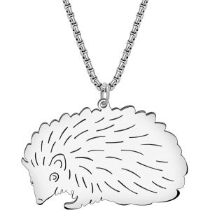 Kal-Collier En Acier Inoxydable H&eacute;risson En Fourrure Chaine Or 18k Pendentif Charms Cadeaux Pour Femmes Filles Bijoux De Mode - Neuf