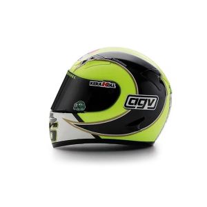 Valentino Rossi Casque R&eacute;plique Miniature 1:5 Mini Casque &iquest;Vr46 Motogp_Season 2007, Unisexe - Neuf