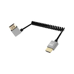 C&acirc;ble Enroul&eacute; 4K Hdmi 2.2Ft, C&acirc;ble Court Hdmi Vers Hdmi,4K@120Hz 18Gbps Pour Cam&eacute;ra/Tv/Cartes De Capture/Tablette (Gauche) - Neuf