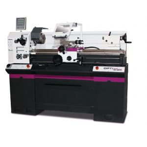 Tour &agrave; m&eacute;taux hauteur des pointes 165 mm entre-pointes 1000 mm al&eacute;sage 38 mm 1,5 kW 400V + affichage digital Optiturn TM3310D 400V - Neuf