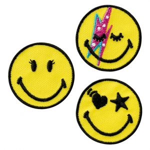 Ecusson Smiley Rock X3 - Neuf