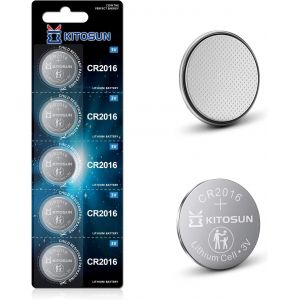 Pile CR2016 Lithium Bouton Batterie 3V - 3 Volt CR 2016 Battery pour appareils Smart Home cl&eacute;s de Voitures Porte-cl&eacute;s Lumi&egrave;re LED balances et dispositifs Portables et m&eacute;dicaux (5 pi&egrave;ces) - Neuf