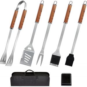 Ulteronixshop-Lot de 7 outils de barbecue professionnels pour barbecue - Kit complet d'accessoires de barbecue avec sac portable - Ensemble complet d'ustensiles de barbecue d'ext&eacute;rieur de qualit&eacute; sup&eacute;rieure - Neuf