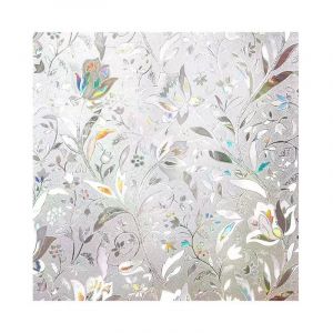 Film électrostatique 3D pour fenêtre, protection de la vie privée, anti-UV, décoratif, motif tulipes et fleurs, 60 x 200 cm - Neuf