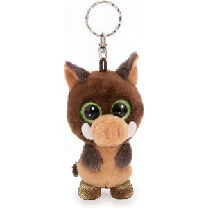 Kal-Porte-Clés Glubschis Sanglier Truffle Fluffle 9cm Brun - Pendentif Animal Avec Anneau Métallique Pour Accrocher Aux Clés, À La Corde, Au Sac Et Plus Encore - Neuf