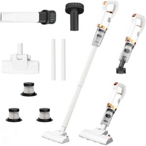 Aspirateur Balai Sans Fil,40 Minutes Autonomie Aspirateur Sans Fil Puissant,Brosse Anti-Emm&ecirc;lement,T&eacute;lescopique L&eacute;ger Aspirateur Balai Pour Les Poils D'Animaux/Tapis/Sols Durs - Neuf