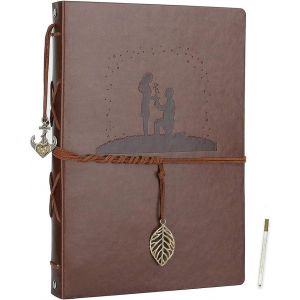 Album Photo Adhesif Scrapbooking 60 Pages, Vintage Cuir Traditionnel Autoadhesif Scrapbook, Cadeaux De No&euml;l D'anniversaire De Mariage (Baiser) - Neuf