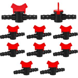 Tuyau Vanne d'irrigation 10 Pcs Robinet D'arr&ecirc;t Raccord en Plastique Vanne d'arr&ecirc;t plastique La vanne d'arr&ecirc;t du tuyau d'eau pour L'irrigation Agricole de Jardin de Patio, Contr&ocirc;le de Vanne d'eau - Neuf
