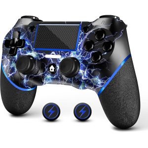 Manette Pour P-S4, Contrôleur Sans Fil Pour Ps4, Double Vibration/Pavé Tactile/Gyroscope À 6 Axes Contrôleur Gamepad Mannette De Jeu Compatible Avec Console Ps-4/Pro/Slim/Pc (Rose Blanc) - Neuf