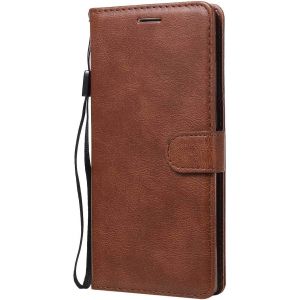 JGD-Coque pour Galaxy Note 20, PU en Cuir Coque Portefeuille &Eacute;tui Housse, Design Classique TPU Coque pour Samsung Galaxy Note 20 - Marron - Neuf