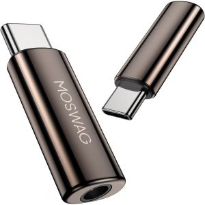 LORANKA-Adaptateur de Prise de Casque USB-C vers 3,5mm avec DAC, Convertisseur Audio Hi-FI et Micro en Alliage de Zinc Haute R&eacute;solution, Compatible avec Galaxy, Pixel, Xiaomi, iPhone et iPad - Neuf