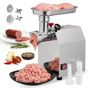 Hachoir &agrave; Viande &Eacute;lectrique-Duoku-Capacit&eacute; de 2,3 kg/min-Poussoir &agrave; Saucisses Professionnel #8-&Eacute;quip&eacute; de 2 Lames - Neuf