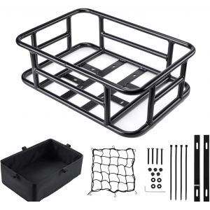 Subzonal-Panier Velo Arriere,Panier De Rangement Arri&egrave;re Pour V&eacute;lo Grande Capacit&eacute; Et &Eacute;tanche,Avec Filet De Transport Et Doublure &Eacute;paisse,Pour Transporter De La Nourriture,Des Courses,Des Balles,Un C - Neuf