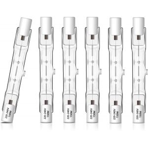 Kalanka-Lot De 6 R7s Ampoule Halogene 78mm 150w 230v Dimmable, Halog&iquest;&iquest;Ne R7s Lin&iquest;&iquest;Aire Blanc Chaud 2700k, 2250lm, J78 Halog&iquest;&iquest;Ne Pour Projecteur, L&iexcl;&macr;&iquest;&iquest;Clairage De Paysage, Lampe De Travail, Lampadaire - Neuf