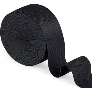 Kalanka-Bande Élastique Couture, Noire, 50 Mm De Large, 10 M (11 Yards) De Long, Pour La Couture, L'artisanat Domestique Et Le Bricolage - Neuf