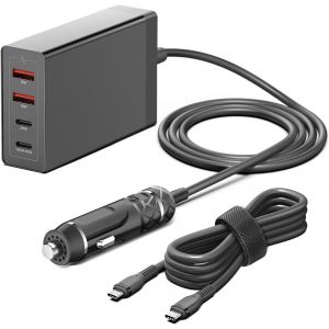 Chargeur De Voiture Usb C À 4 Ports 140 W 100 W Adaptateur D'alimentation Usb-C Rapide Pour Anker Solix C200 C300 Jacker Explorer 240 V2 Station D'alimentation Portable Dji Mavic 3 Pro Drones - Neuf