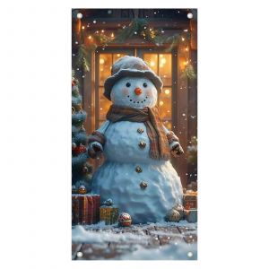 Multicolore De No&euml;l De Porte D&eacute;corative De No&euml;l Chemin&eacute;e De Porte Banni&egrave;re De No&euml;l Stand De Vacances Du Nouvel An Porte Partie Des Piliers De Fond - Neuf