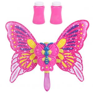 Jouet electrique a bulles avec musique legere et ailes, ideal pour l'exterieur, ideal pour les filles et les garcons de 3 ans, ideal comme cadeau, papillon rose - Neuf