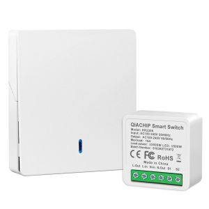 CHECARZHN--NO1-Kit Interrupteur Sans Fil,16A 3000W,Émetteur Récepteur Radio 2.4G Mural, Contrôle Télécommandé/Ewelink App Bluetooth, Compatible Éclairage Et Appareils Électriques - Neuf