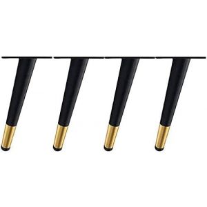 Ensemble de 4 Métal Inclinée Meubles les Jambes, les pieds de la Table, Armoire Jambes, de Couleur d'Or les pieds d'un Meuble - 12cm de Hauteur - pour les Canapés, les Tables et les Plus - Neuf