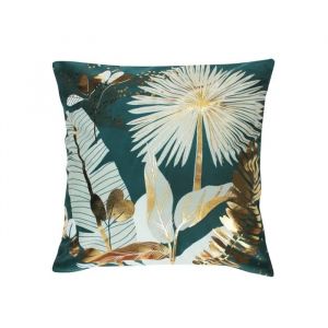 Housse De Coussin 40 X 40 Cm Feuilles De Prusseor Vert - Neuf