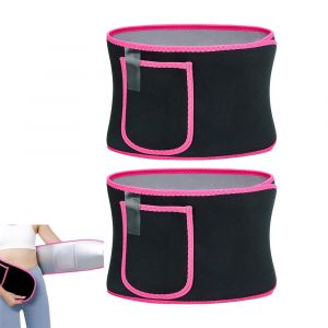 Lot De 2 Ceintures Amincissantes Pour Femme, Id&eacute;ales Pour Le Sport Et La Silhouette. Bandeau Anti-Transpiration Ajustable Avec Poche. - Neuf