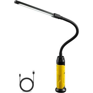 MEVRONISSHOP-Lampe de Travail LED Rechargeable, 1000 Lumens 3 Modes Baladeuse LED Lampe Atelier avec Base Magn&eacute;tique, 360&deg; Flexible Lampe de Poche pour Garage, Camping, d'urgence, etc - Neuf