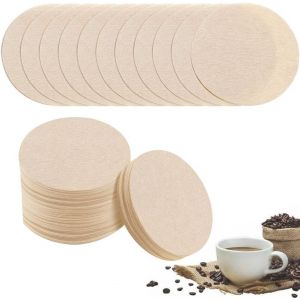 KAL-Lot De 600 Filtres À Café Non Blanchi, Filtre À Café Naturel, Filtre À Café Rond Pour Machines À Café Et À Expresso, Filtre À Café Moulu (Burlywood) - Neuf