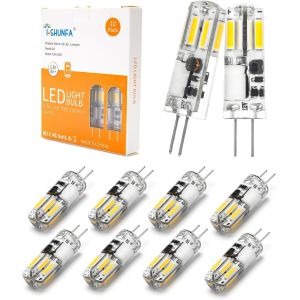 Ampoules Led G4,Blanc Chaud 3000k,Ac/Dc 12v 1.2w Remplacement Pour 10w-15w Ampoules Halogènes,120lm Pas Dimmable,Petites Ampoules Led Pour Hotte Aspirante,Cuisine (Lot De 5) - Neuf