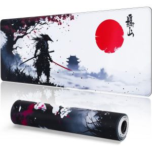 NSIECD-Tapis de Souris de Jeu Japonais XXL 800 x 300 mm Grand Tapis de Bureau Bords Cousus Imperméable Antidérapant pour PC, MacBook, Ordinateur Portable Améliore la précision et la Vitesse. (B19) - Neuf