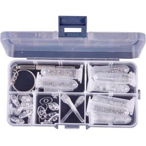 KAL-Kit De Réparation Pour Lunettes,Lunettes Optique Réparation Outils Lunettes De Nez Plaquettes Pour Lunettes De Soleil Coussinets De Nez En Silicone Pour Lunettes Avec Vis - Neuf