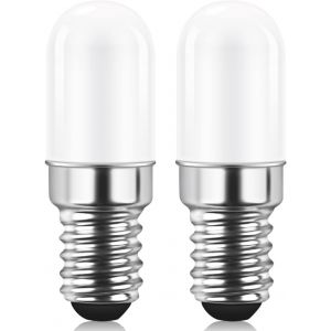 Lot De 2 Ampoules Led E14 Pour Réfrigérateur, 1,5 W Équivalent À 15 W, Blanc Chaud 3 000 K, Pour Réfrigérateur, Lampe À Sel, Machine À Coudre, Non Dimmable - Neuf