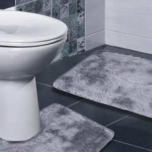 Kal-Lot De 2 Tapis De Bain Absorbants Antidérapants Pour Salle De Bain Doux Absorbant Doux En Peluche Antidérapant Tapis De Salle De Bain Absorbant Pour La Salle De Bain/Wc 40x60cm+50x40cm (A) - Neuf