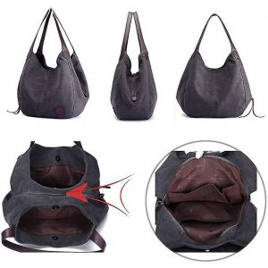 Casual Rangement Respirant Fermeture &agrave; glissi&egrave;re Femmes Sac &agrave; main Multi poches Toile douce Cy-YUHAO - Neuf