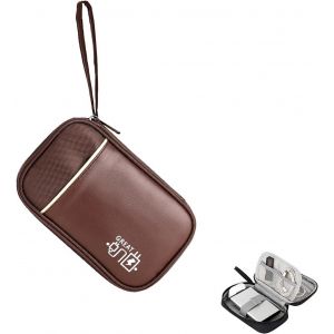 Sac &Eacute;lectronique Multifonctionnel Sac C&acirc;ble Portable &Eacute;tanche,Rangement Accessoires Sacoche Organisateur Universelle Pour Objets, Disque Dur,Cl&eacute;s Usb,Disque Dur,Ipad (Brun) - Neuf