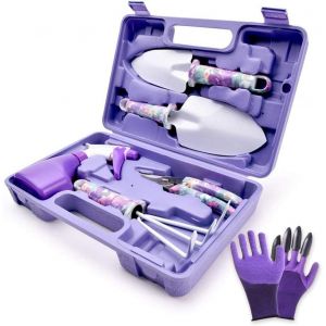 NouvelHorizonstore-Kit de Jardinage &Eacute;l&eacute;gant pour Femmes - Set d'outils de Jardin avec Gants, Pelle, Ciseaux et Plus Encore, pour Les Jardini&egrave;res Amatrices et Exp&eacute;riment&eacute;es - Neuf