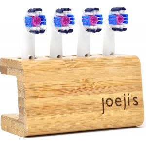 NSIECD-Joejis Porte Brosse &agrave; Dents Electrique - Bambou Incurv&eacute; Support Tete Brosse a dent Convient &agrave; Oral-B et la Plupart des Tailles de t&ecirc;te de Rechange - Neuf