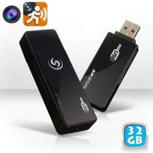 Cl&eacute; USB cam&eacute;ra espion Micro SD d&eacute;tection de mouvement mini photo 32 Go - Neuf