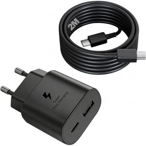 JGD-Chargeur Rapide pour iPhone 16/16 Pro/16 Pro Max/16 Plus/15/15 Pro/15 Pro Max/15 Plus/iPad P ro/iPad Air, Samsung Galaxy S25/S24/S23/S22, Prise Adaptateur Secteur Embout USB C 25W avec C&acirc;ble USB- - Neuf