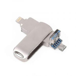 Cl&eacute; USB m&eacute;tallique 512gb 1tb Mobile Phone Cl&eacute; USB pour Apple Android Type-c 4-en-1 - Neuf