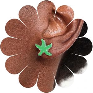 Kal-Boucles D'oreilles &Eacute;toile De Mer En Or Massif Boucles D'oreilles &Eacute;toile De Mer Minimaliste Boucles D'oreilles &Eacute;toile De Mer Vintage Boucles D'oreilles Coquillage Bijoux Pour Femmes - Neuf