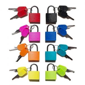8 Pack Serrures Petit Cadenas Avec Clé Bagages Gym Casier Serrure Mini Cadenas Coloré Pour Scolaire En Plein Air - Neuf
