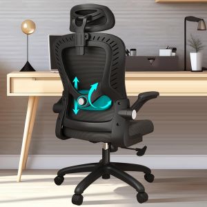 SUBZONAL-Chaise de Bureau - Ergonomique avec Support Lombaire, Accoudoirs, Appuie-t&ecirc;te r&eacute;glables, Fauteuil d'ordinateur Pivotant &agrave; Haut Dossier Confortable pour Bureau &agrave; Domicile - Neuf
