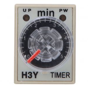 Relais temporise H3Y-2 8 broches, haute precision, reglable, appareils electromenagers, alimentation electrique, 0 a 5 minutes, 220 V CA - Neuf