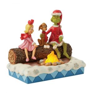 The Grinch - Figurine 15 Cm - Jim Shore - Grinch Roasting Marchmallow - Neuf
