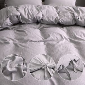 Hjlian Parure De Lit En Coton Delave Avec Housse De Couette Et Taie D'oreiller (N¡Ã 3) - Neuf